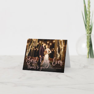 Bester Tag überhaupt Süßes Skript Foto Hochzeit Da Dankeskarte