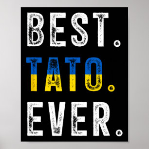 Bester Tato Aller Zeiten Ukrainischer Vater Papa U Poster