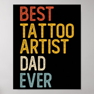 Bester Tattoo-Künstler Dad Ever-Shirts Für Dad Tat Poster