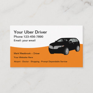 Bester Taxifahrer für Fahrdienste Visitenkarte