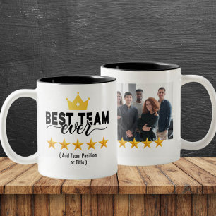Bester Teamname jemals mit individuellem Namen & F Zweifarbige Tasse