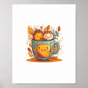 bester Tee,beste Freundin, süß, Tee-Thema Poster