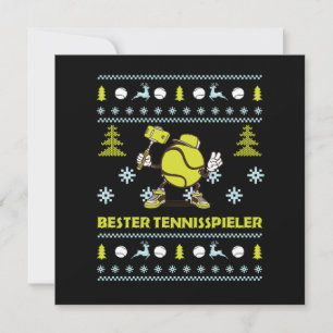 Bester Tennisspieler Ugly Sweater Christmas Gift Einladung