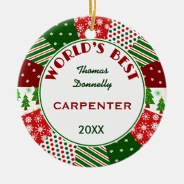 BESTER TISCHLER oder irgendein Beruf Keramikornament