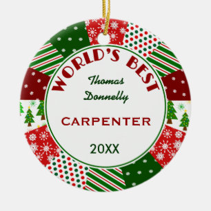 BESTER TISCHLER oder irgendein Beruf Keramikornament