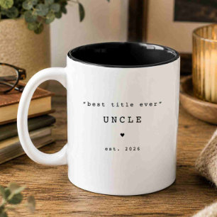 Bester Titel aller Zeiten Onkel-Personalisierte Ta Zweifarbige Tasse
