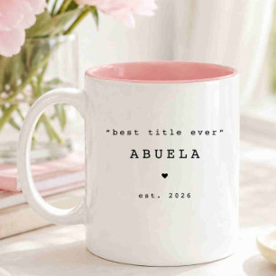 Bester Titel überhaupt Abuela Custom-Mug Zweifarbige Tasse