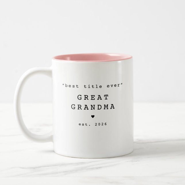 Bester Titel überhaupt Großmutter Custom-Mug Zweifarbige Tasse (Links)