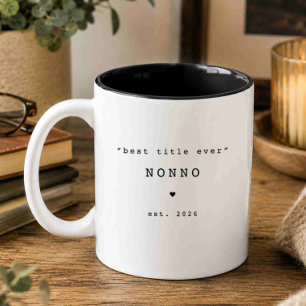 Bester Titel überhaupt Nonno-Kaffeetasse Zweifarbige Tasse
