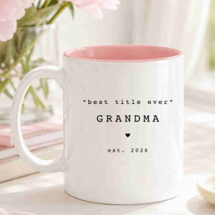 Bester Titel überhaupt Oma Personalisierter Becher Zweifarbige Tasse