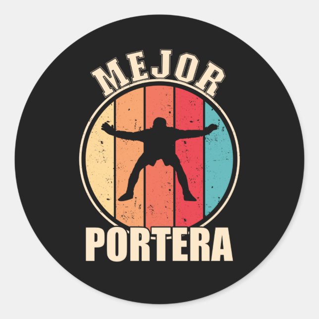 Bester Torhüter Runder Aufkleber (Vorderseite)