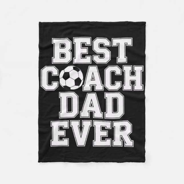 Bester Trainer Dad Aller Zeiten Fußball-Enthusiast Fleecedecke (Vorderseite)