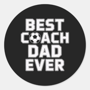 Bester Trainer Dad jemals Fußball Führung  Runder Aufkleber