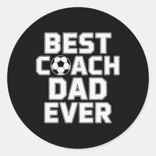 Bester Trainer Dad jemals Fußball Führung  Runder Aufkleber (Vorderseite)