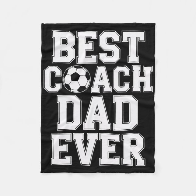 Bester Trainer Dad jemals Fußballspieler Coaching  Fleecedecke (Vorderseite)
