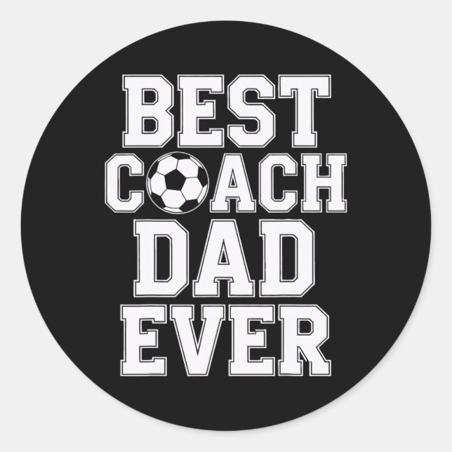 Bester Trainer Dad jemals Fußballspieler Coaching  Runder Aufkleber (Vorderseite)