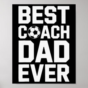 Bester Trainer Papa Aller Fußballtraining Sportlie Poster