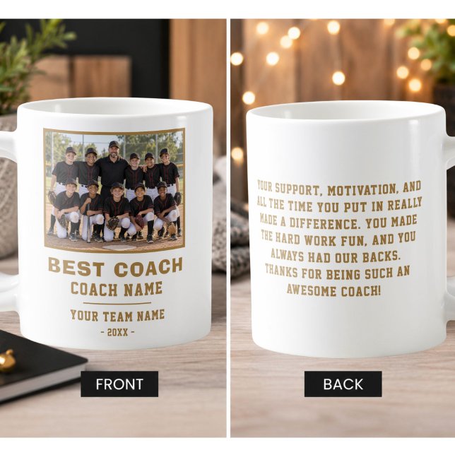 Bester Trainer Team Name Foto Danke  Kaffeetasse (Von Creator hochgeladen)