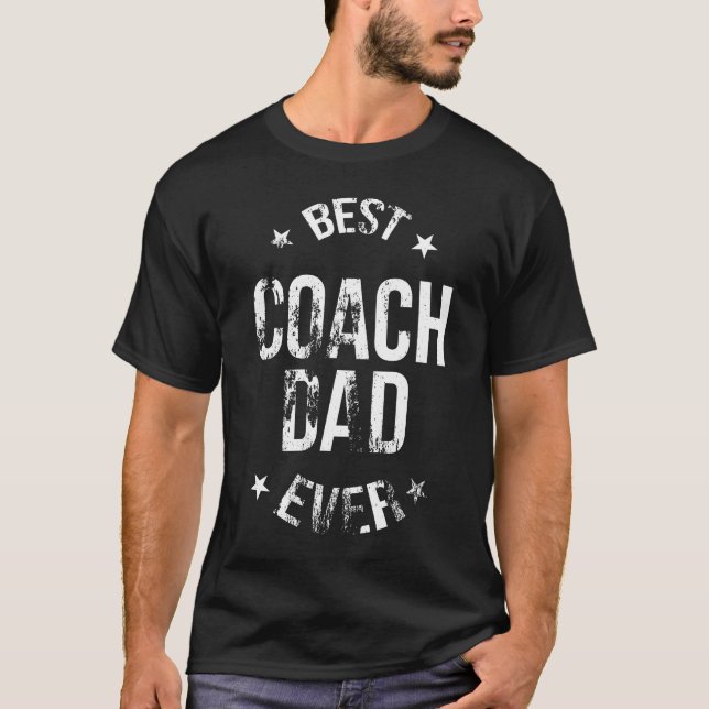 Bester Trainer-Vater-überhaupt - beunruhigter T-Shirt (Vorderseite)