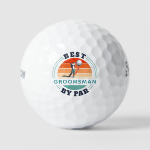 Bester Trauzeuge Von Par Retro Hochzeitsandenken Golfball