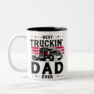 Bester Truckender Vater Aller Zeiten Zweifarbige Tasse