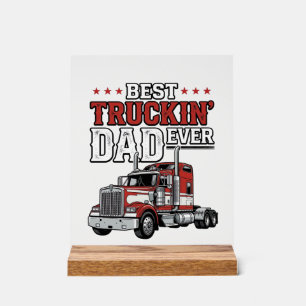 Bester Trucker-Vater aller Zeiten Vintage-Truck-Sh Acrylschild