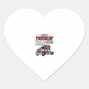 Bester Trucker-Vater aller Zeiten Vintage-Truck-Sh Herz-Aufkleber