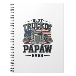 Bester Truckin' Papaw Ever Vintage Trucker Vector_ Notizblock