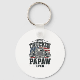 Bester Truckin' Papaw Ever Vintage Trucker Vector_ Schlüsselanhänger