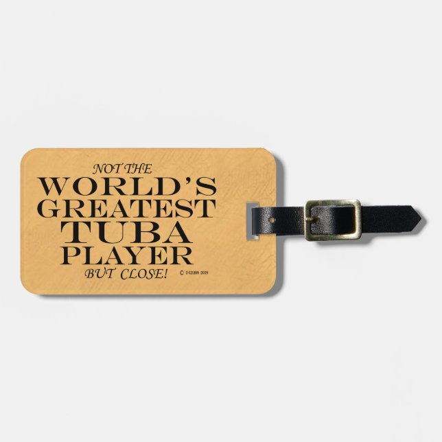 Bester Tuba Player Naher Gepäckträger Gepäckanhänger (Vorderseite horizontal)
