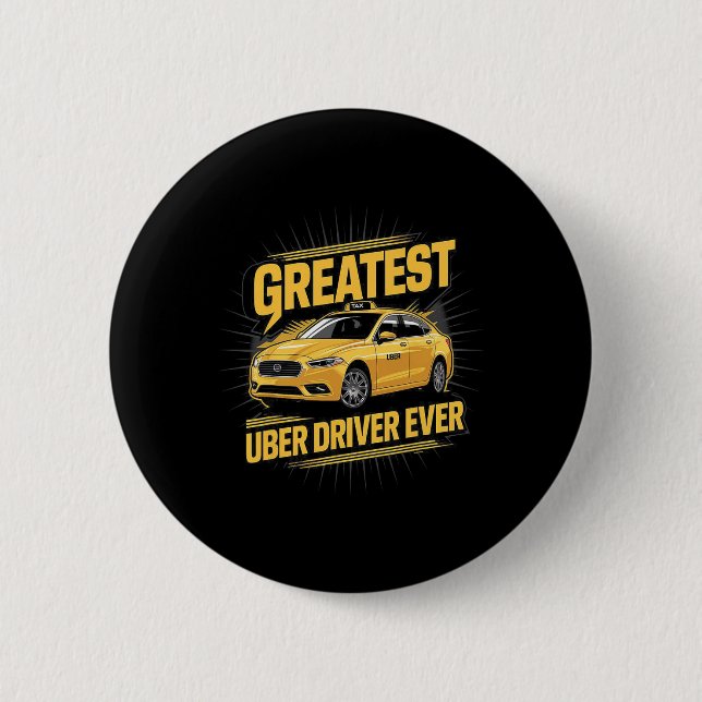 Bester Uber Driver je Uber Driver Funny 1 Button (Vorderseite)