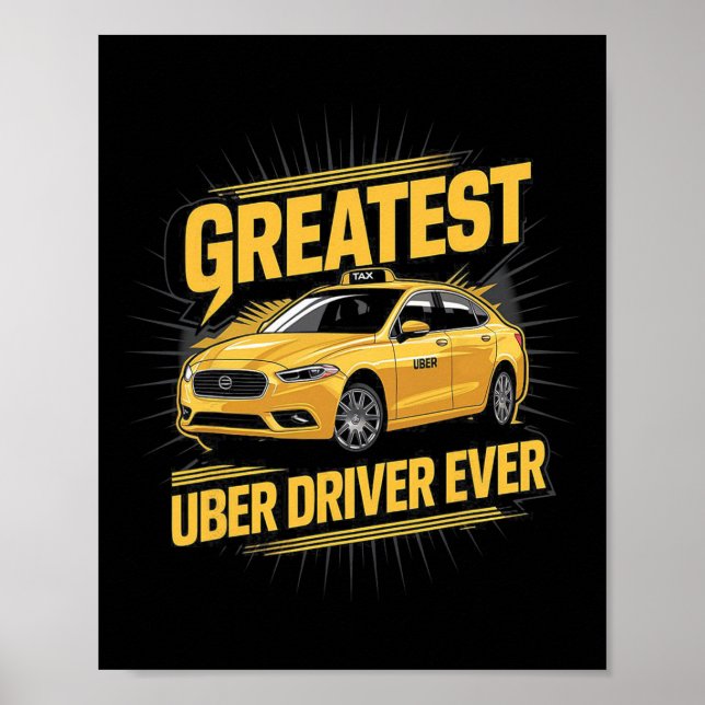 Bester Uber Driver je Uber Driver Funny 1 Poster (Vorne)