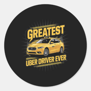 Bester Uber Driver je Uber Driver Funny 1 Runder Aufkleber
