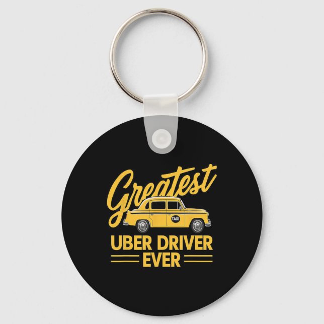 Bester Uber Driver je Uber Driver Funny 4 Schlüsselanhänger (Vorderseite)