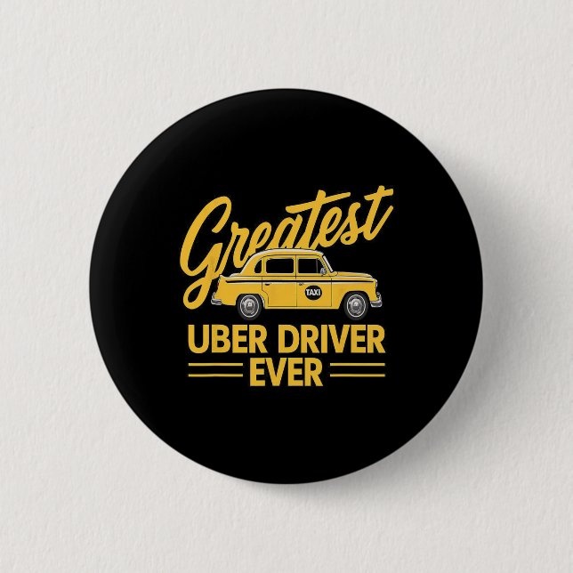 Bester Uber Driver je Uber Driver Funny Button (Vorderseite)