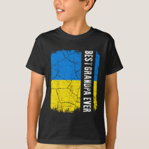 Bester ukrainischer Opa aller Zeiten Ukraine-Flagg T-Shirt
