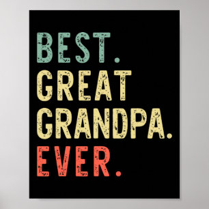 Bester Urgroßvater überhaupt Lustig Retro Vintage Poster