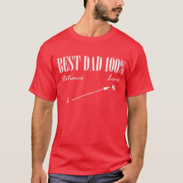 Bester Vater 100% Liebe Geduld Funky Vaterbeste T-Shirt