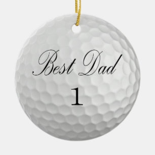 Bester Vater 1 Golfball Keramik Ornament