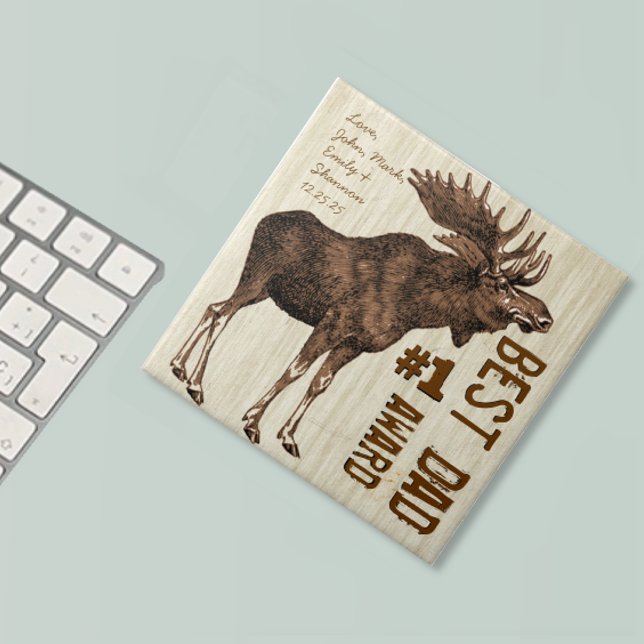 Bester Vater # 1 Vater Award Vintage Elche Fliese (Von Creator hochgeladen)