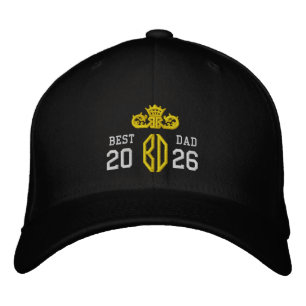 Bester Vater 2026 Benutzerdefinierter Name, Vatert Bestickte Baseballkappe