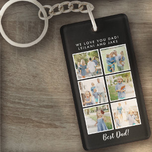 Bester Vater! 6 Fotos mit benutzerdefinierter Meld Schlüsselanhänger