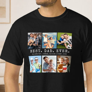 BESTER VATER ALLE ZEIT 6 Foto-Collage T-Shirt