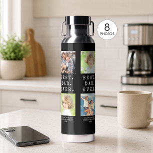 BESTER VATER ALLE ZEIT 8 Fotos Benutzerdefiniert Trinkflasche