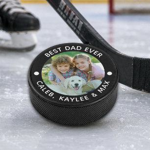BESTER VATER ALLE ZEIT Foto Personalisiert Ihre Fa Eishockey Puck