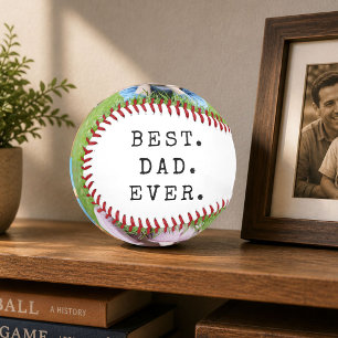 BESTER VATER ALLE ZEIT Zwei Fotos Vatertagsandenke Baseball