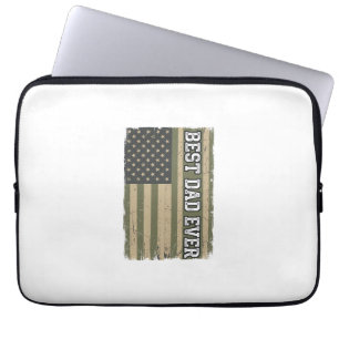 Bester Vater Aller Patrioten Flagge Vintage Vater  Laptopschutzhülle