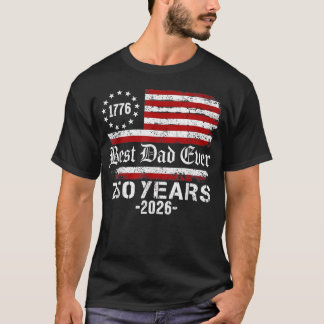 Bester Vater Aller Zeiten 250 Jahre Amerikanisch 2 T-Shirt