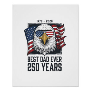 Bester Vater Aller Zeiten 250 Jahre Patriotischer  Poster