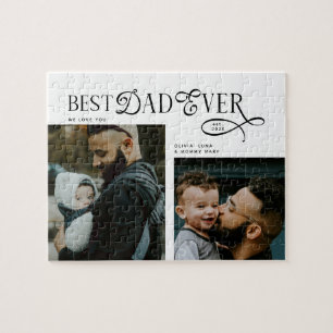 Bester Vater Aller Zeiten 2 Fotos Vatertagsgeschen Puzzle